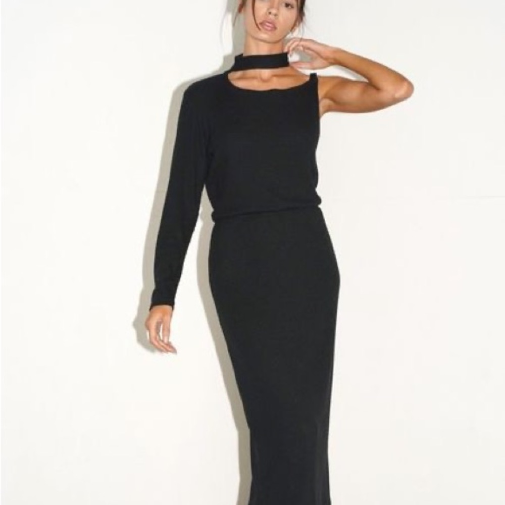 Free People LNA Black Canto Midi Women’s Dress Size XL